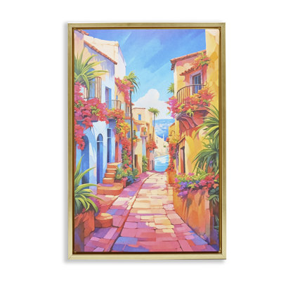 Toile flottante encadrée, "Mediterranean Moments" par Andrea Haase