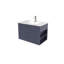 Ensemble de meuble-lavabo mural simple 30 po avec comptoir en céramique bleu marine Aurilla Aurilla-559038129