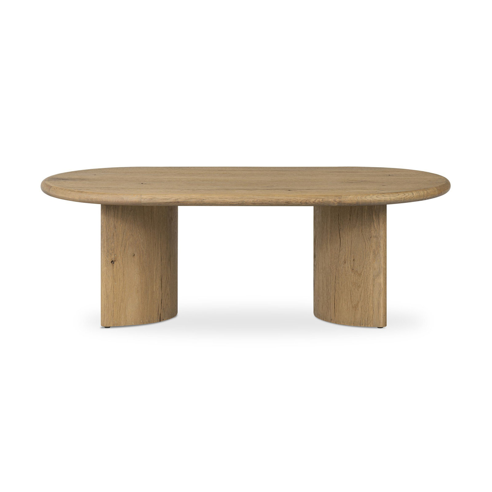 Haiden Single Coffee Table, 17" H x 35" L x 65" W, Worn Oak