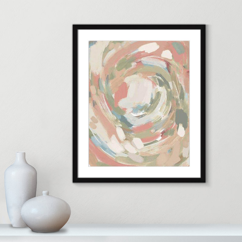 «Carmelo Abstract Energy Spring Colors on Paper» par Leah Straatsma, reproduction, H 25,5 po x l 21,5 po x P 0,75 po