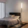 Modern LED Floor Lamp With Remote And Touch Control, Standing Lamp With White Cylinder Shade