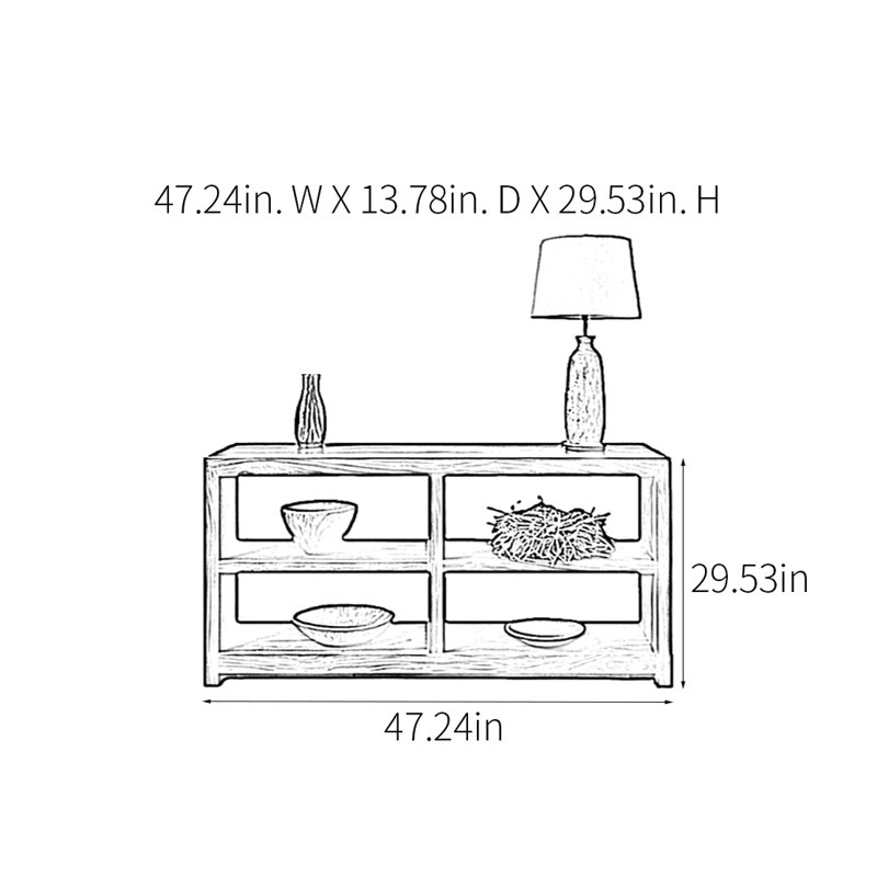 Somerdale, 29.53" H x 47.24" W x 13.78" D
