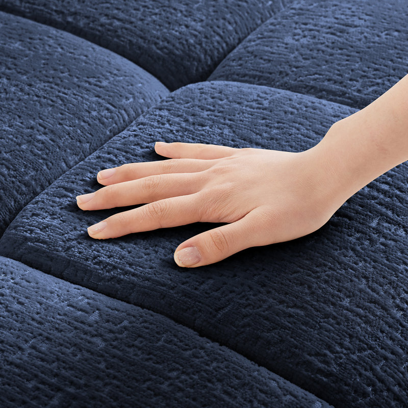 33 Sofas Blue Chenille - Ottoman, Blue