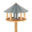 Round Oak Bird Table with Zinc Roof