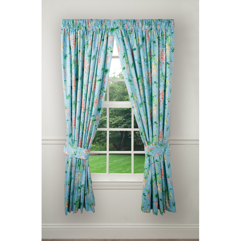 Panneau de rideau simple Kuehn, Turquoise, l 50 po x L 63 po