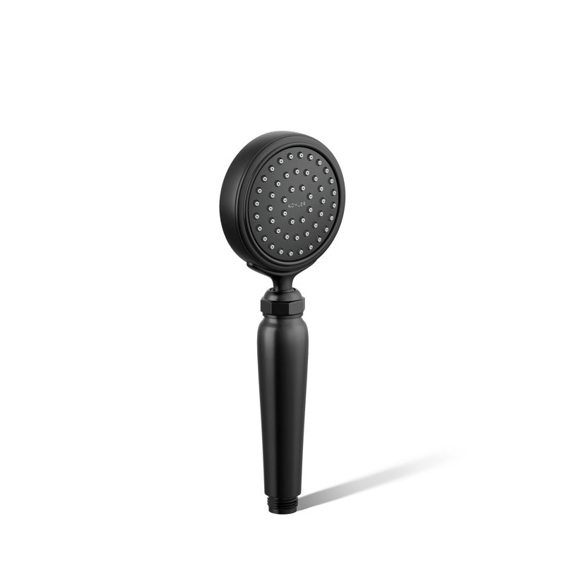 Pomme de douche à main double / standard Artifacts avec jet d'air à induction Katalyst, Noir mat, 1.75 GPM