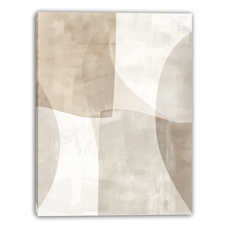 «Calm Curve Composition», art abstrait moderne sur toile tendue, H 36 po x l 24 po x P 1,5 po
