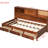 Walnut Twin Wooden Daybed Featuring 3 Storage Drawers, Upper Soft Board, Shelf And For Practical Organized Decor Size With Stylish Functional Lounge