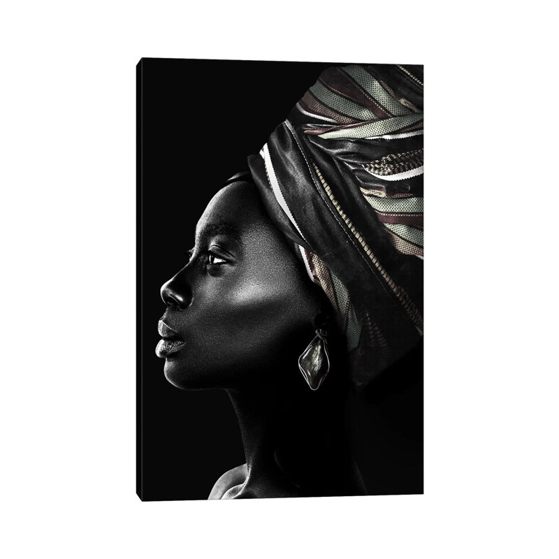 African Luxury In Black And White by Danilo De Alexandria - Wrapped Canvas Gallery-Wrapped Canvas Giclée