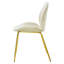 Chaise d'appoint rembourrée en velours Letellier Mauldin-1756984591