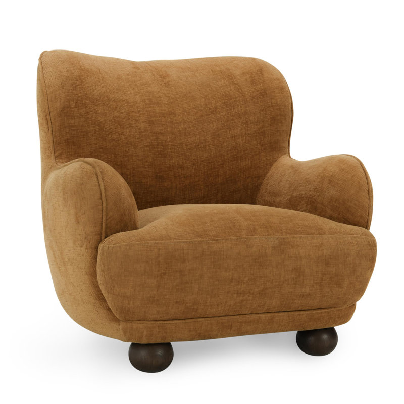 Penelope Upholstered Accent Chair, Orange
