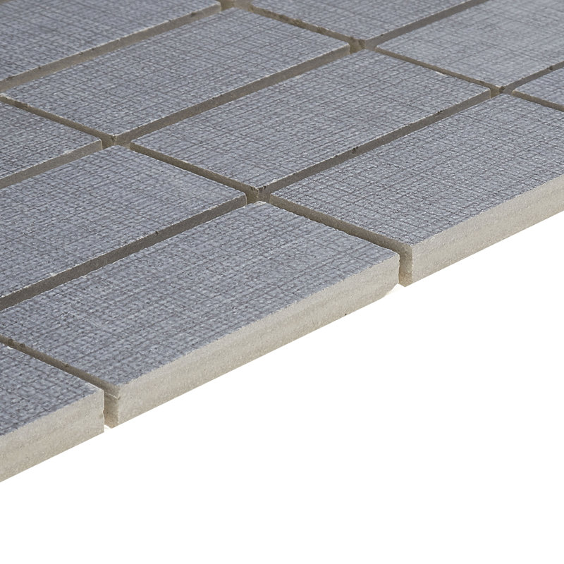 Tuile de mosaïque en céramique 1 po x 3 po gris foncé de texte moderne