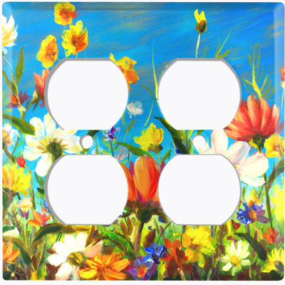 Magnifique plaque murale 2 fleurs
