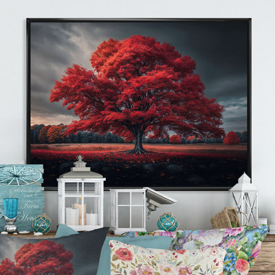 Lonely Majestic Red Tree In The Countryside II " Lonely Majestic Red Tree In The Countryside II " by Designart