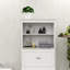 Espace de rangement blanc au-dessus de la toilette avec 2 portes et 2 étagères - Armoire de salle de bain