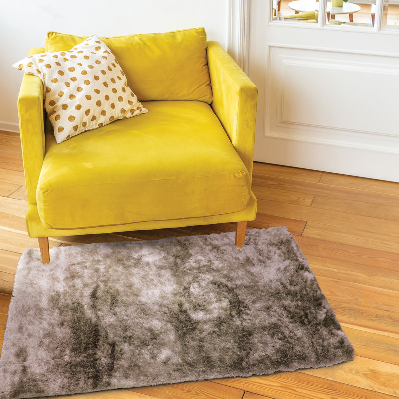 Elana Solid Colour Shag Area Rug, Rectangle 120 x 170cm