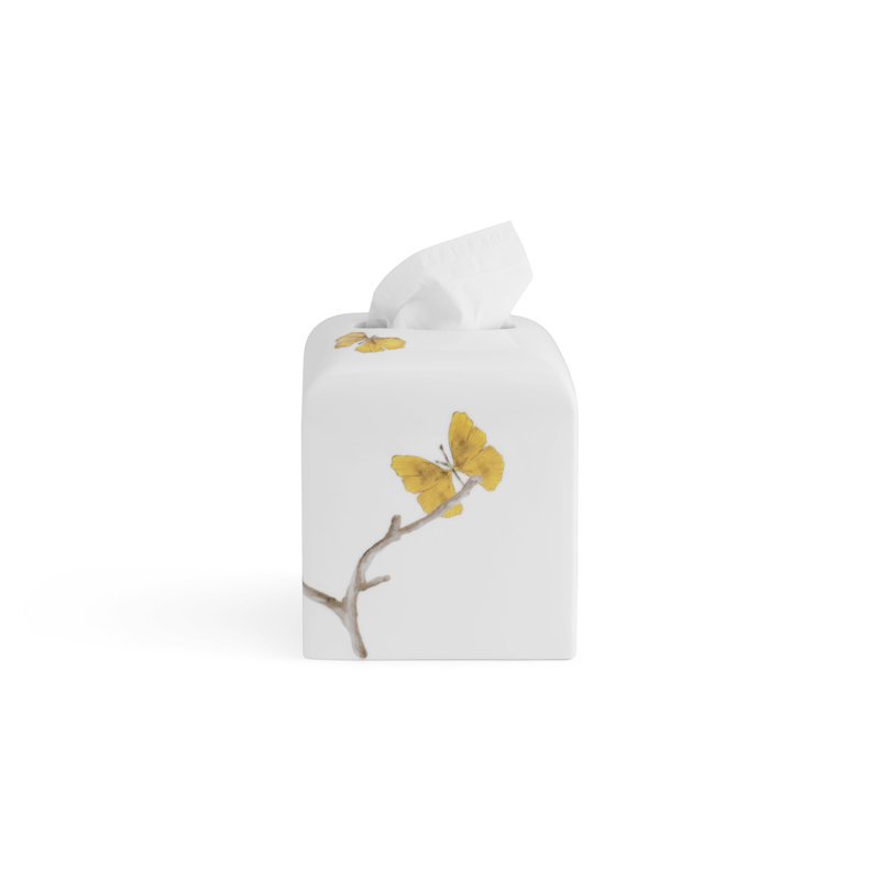 Butterfly Ginkgo Tissue Box Cover