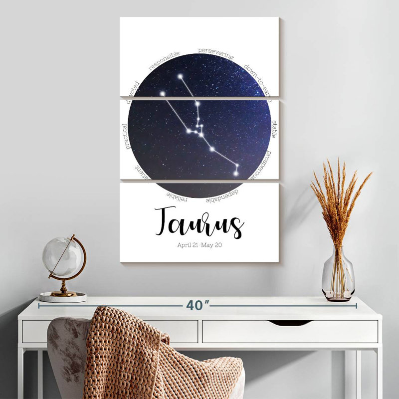 Adella Taurus Zodiac Constellation, 32" H x 20" W