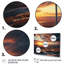 «Sunset Wind Turbines Mountain View V - Wind Turbines», ensemble de 4 décorations murales-1406080013
