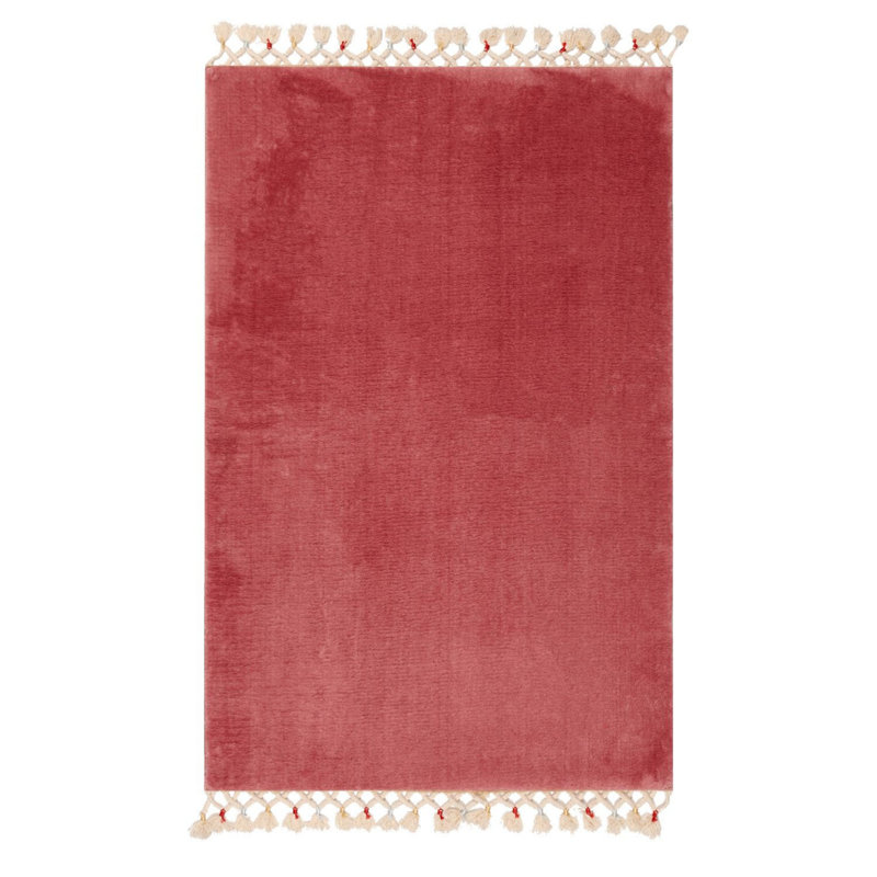 Calliope Solid Color Bath Rug, 30" W x 39" L, Fuchsia