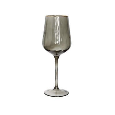Ensemble de 6 verres à vin fumés