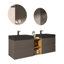 Meuble-lavabo mural 72 po avec double lavabo et tablette ouverte, meuble-lavabo mural flottant-953830675-953830677