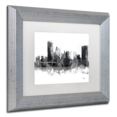 « toledo ohio horizon bg-1 », impression sur toile encadrée