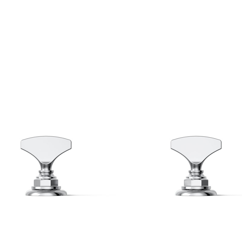 Artifacts Widespread Bathroom Sink Faucet Handles, Polished Chrome
