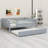 Wood Daybed with Trundle and Fence Guardrails-317973216-317973229