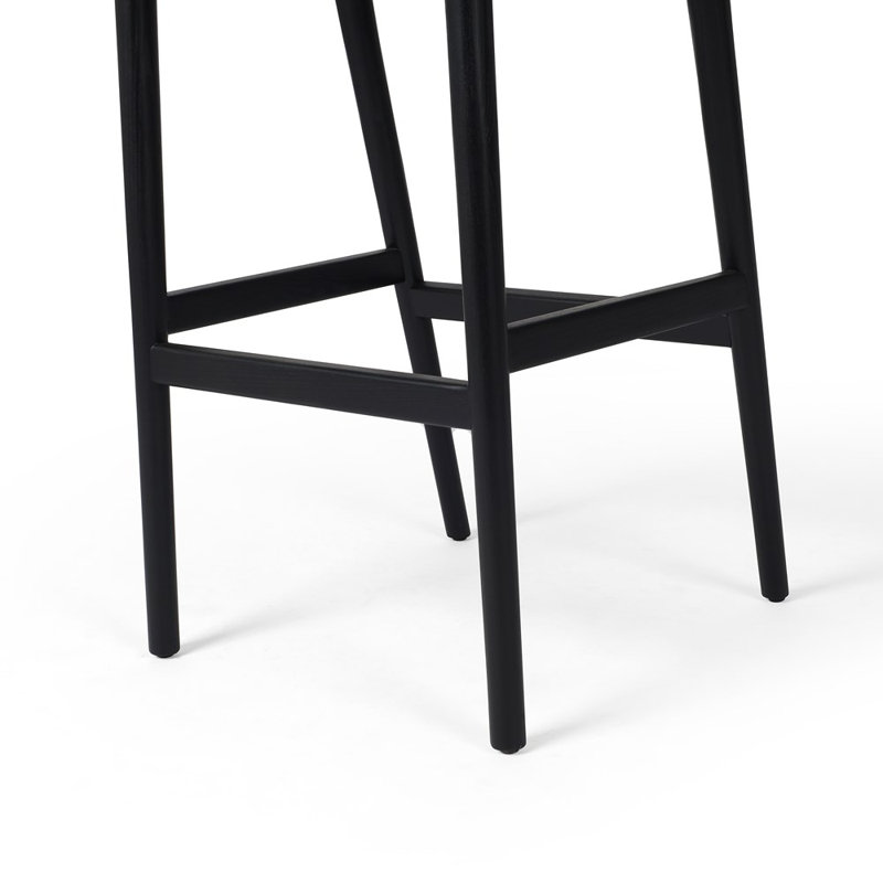 Amare Stool, Bar Stool (30.5" Seat Height), Sonoma Black Genuine Leather/Black