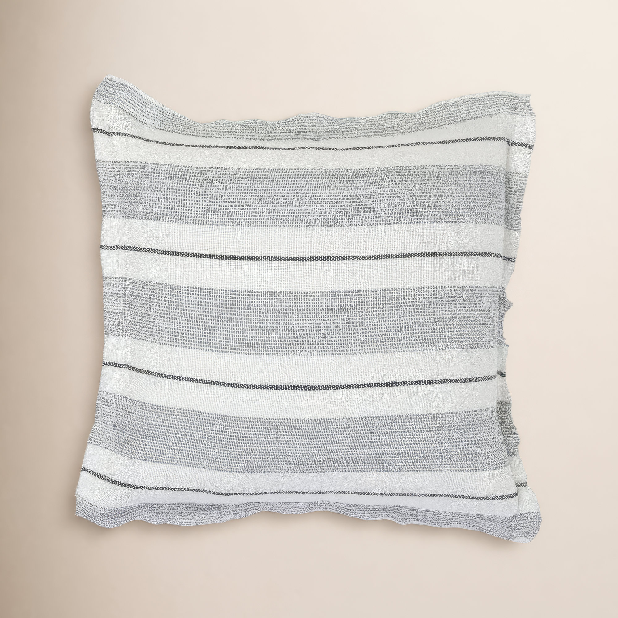 Laguna Striped Throw Pillow, Gray/Charcoal