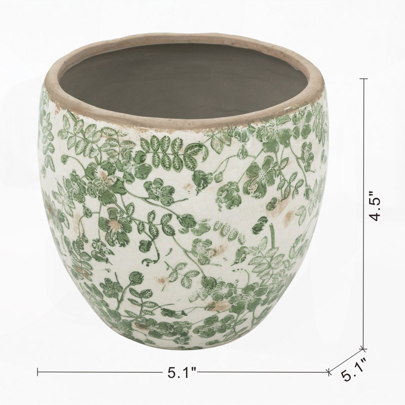 Vase en céramique à motif floral, ensemble de 4