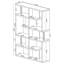 Petula Five-Tier Geometric Bookcase-15047632