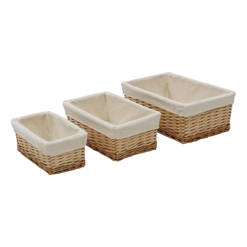JVL Split Willow Decorative Bin