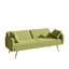 Canapé double moderne en tissu 70,47 po avec dossier divisé et deux coussins décoratifs Modern-1439916072
