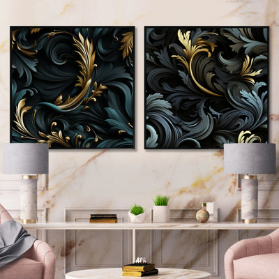 Nicolas - Floral & Botanical Square Collage Set Of 2