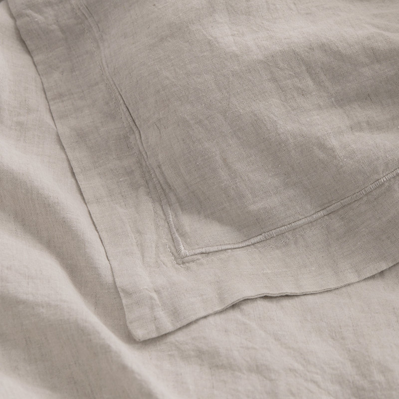 Ensemble de housse de couette 100% lin, Housse de couette pour grand lit + 2 taies décora, Lin lin