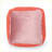 Pouf Square Microfiber Chenille Coral Red for Living Room, Bedroom | Coral | Microfiber-84453728