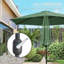 Outsunny 2.6 m Garden Parasol Umbrella with Aluminium Pole, Crank-635921607