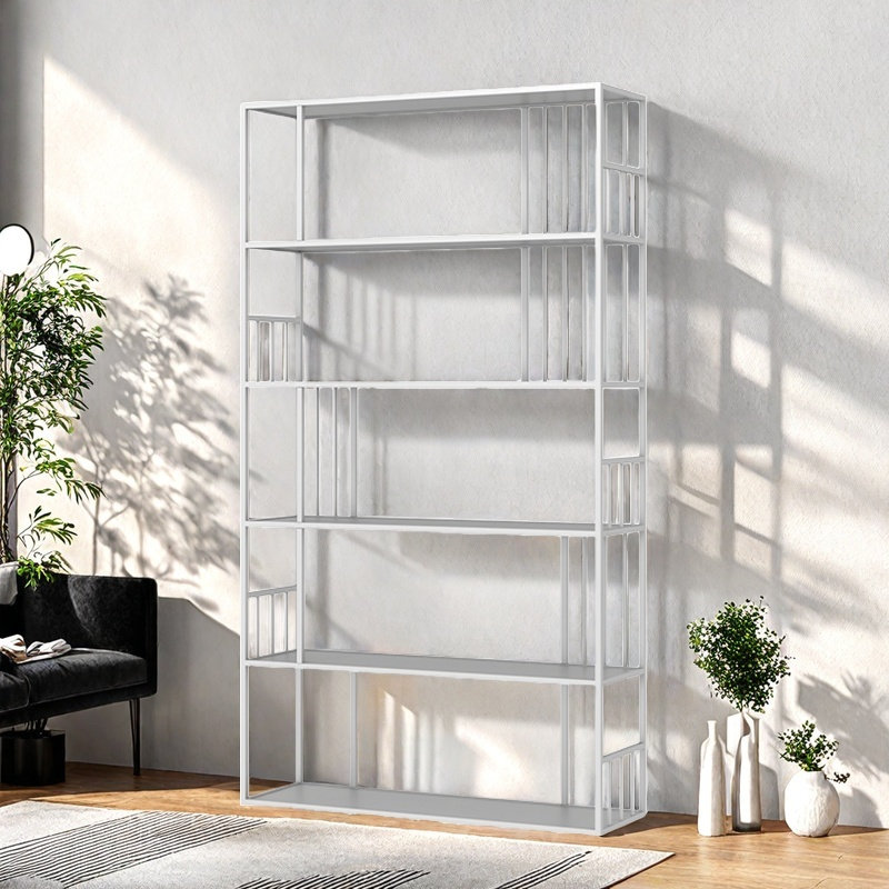 A popular and aesthetically pleasinG bookcase, 70.8"H x 47.2"W x 11.8"D, White