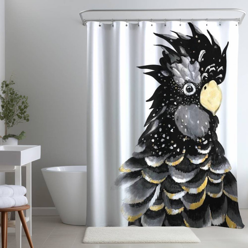 Carkin – Polyester Shower Curtain, Dye Sublimation Print, 71" W × 74" L