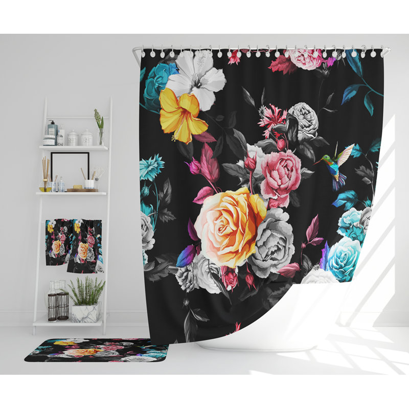 Navena Polyester Shower Curtain Set