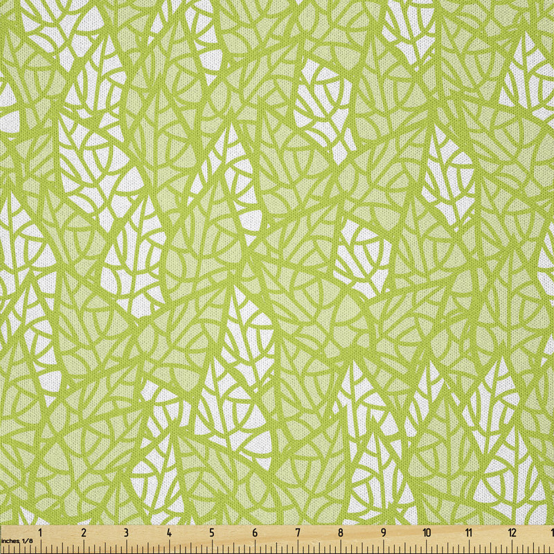 Dael Leaves in The Springtime Greenery Bushes Ecology Garden Growth Fabric