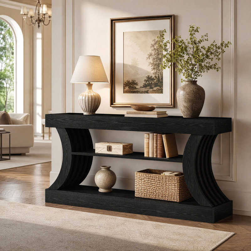 Console 70,9 "de long pour entrée, 70.9", Noir