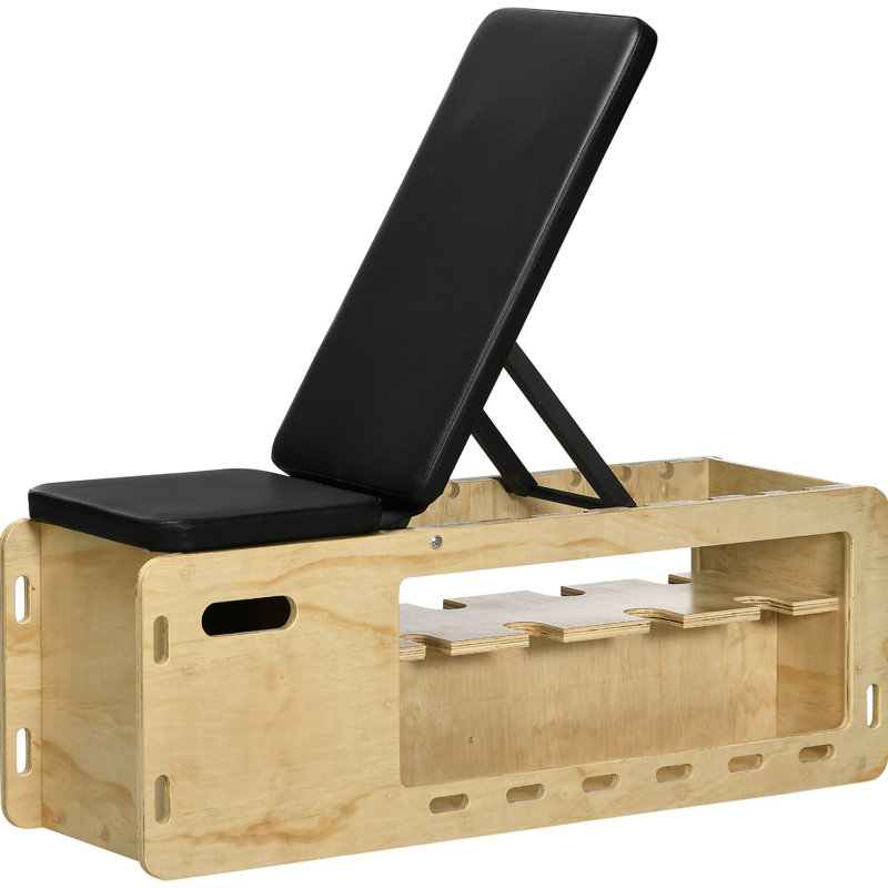 Banc de musculation réglable Soozier, banc d'entraînement avec corde de résistance pour support de rangement, banc de levage incliné