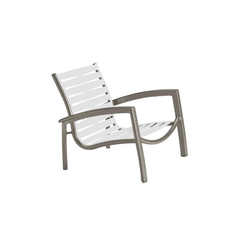 South Beach EZ Span™ Outdoor Lounge Chair, Snow Vinyl, Obsidian