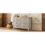 Commode 6 tiroirs au design rustique pour chambre à coucher-1096030903