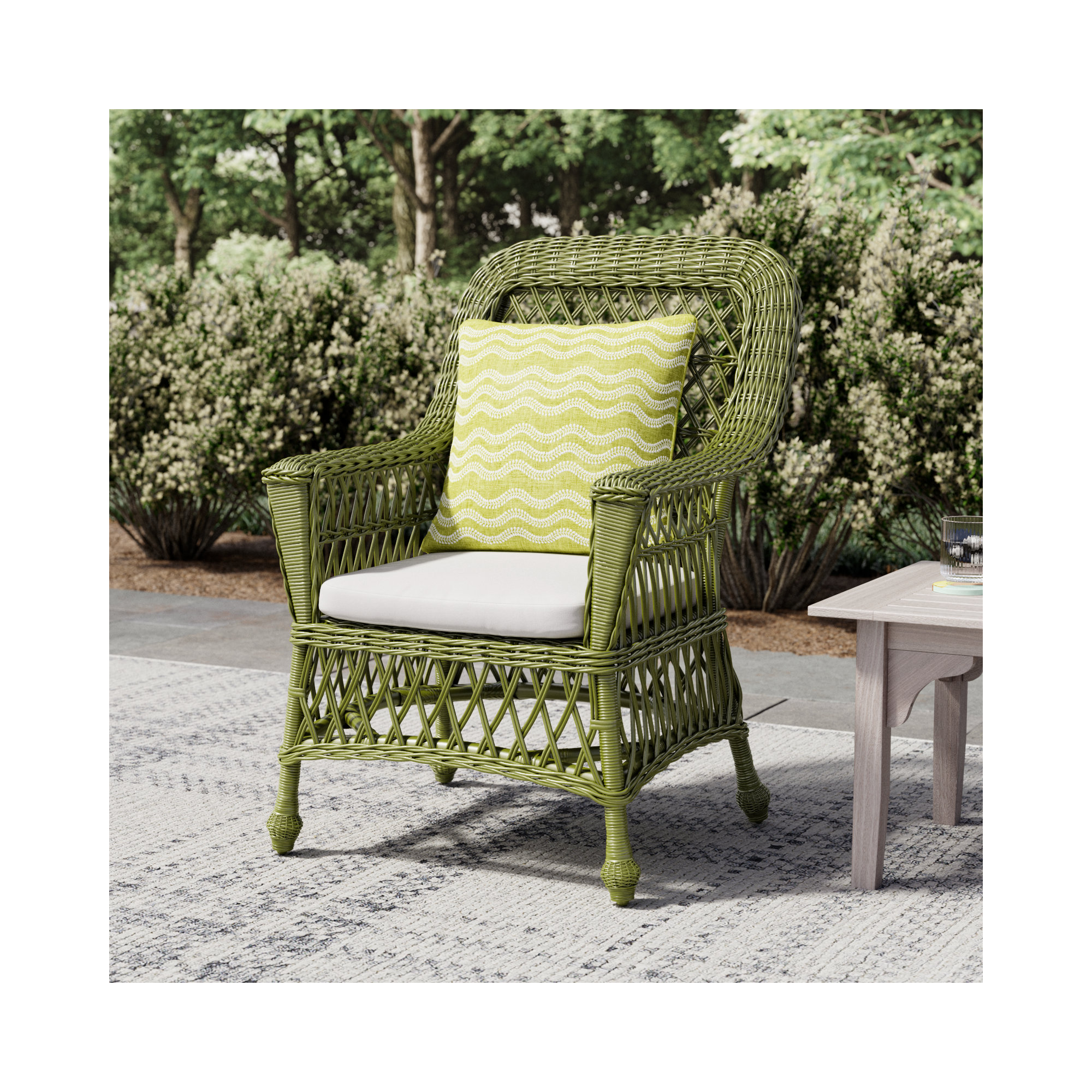 Outdoor Lounge Chair, Green