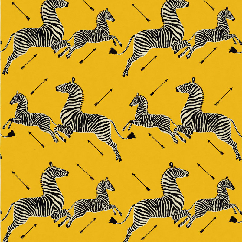 Zebras Fabric, Yellow