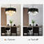 Lustre moderne en cristal noir K9 à trois couches D23